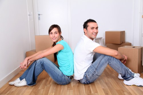 Furniture and boxes being loaded for a home removal in Ruislip
