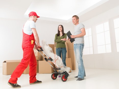 Furniture being prepared for a house removal in Ruislip